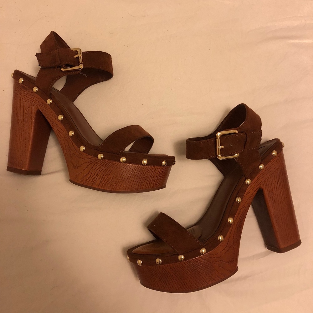 Forever 21 70's Chic Wood Heels